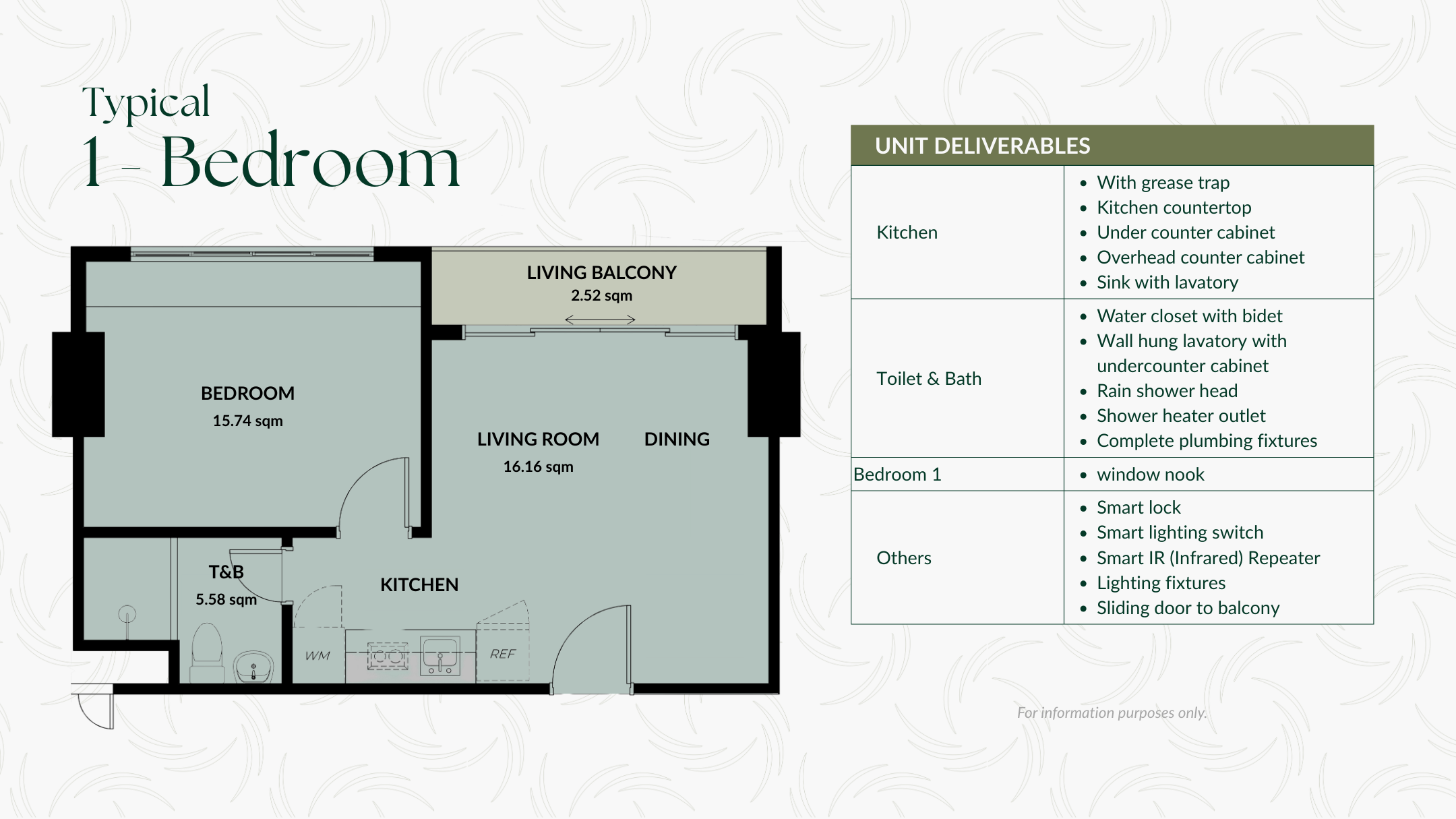 Palmava 1 bedroom condo unit layout Cebu